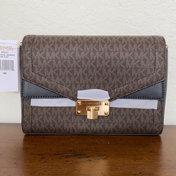 Michael Kors Handbags - Brand New Michael Kors Kinsley Scarlet Brown/BLK